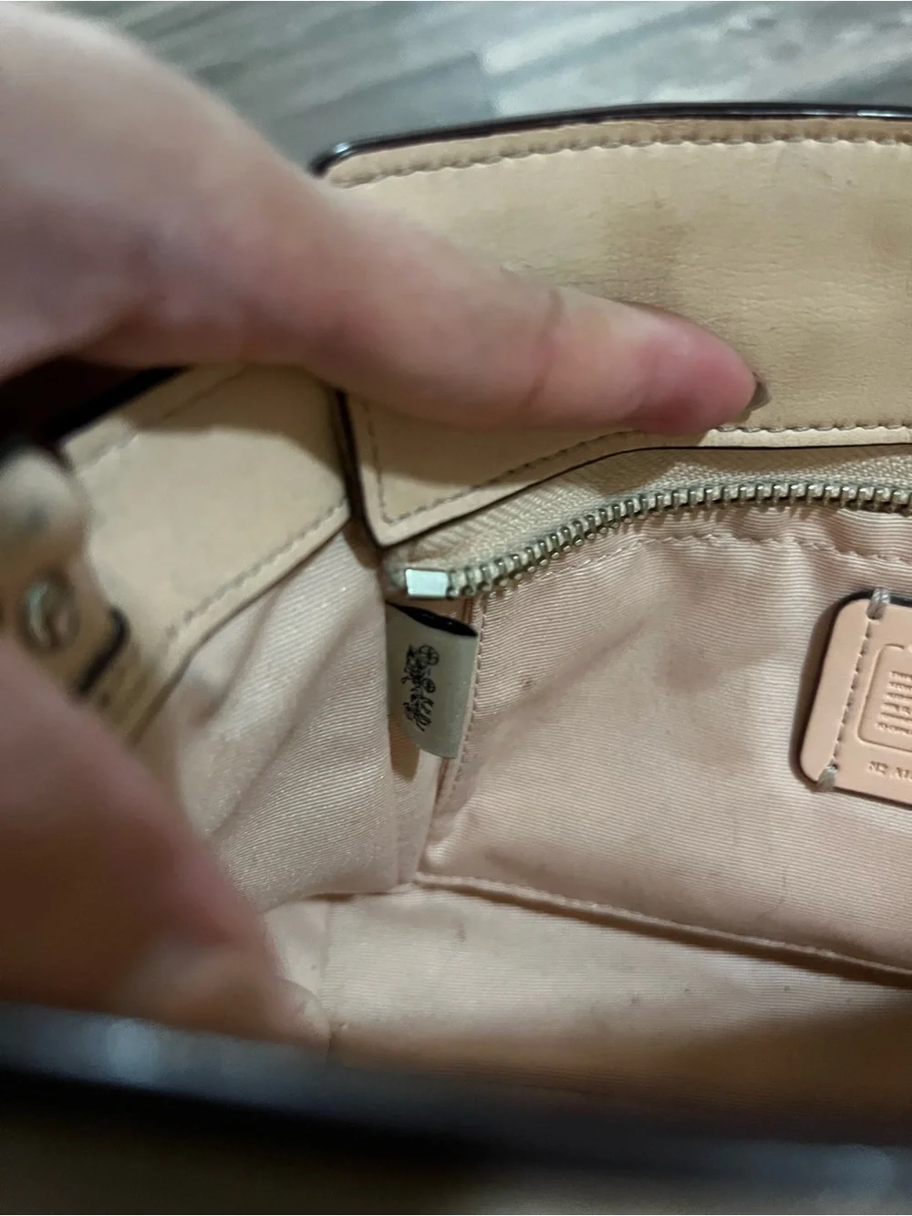 Coach pebbled leather
